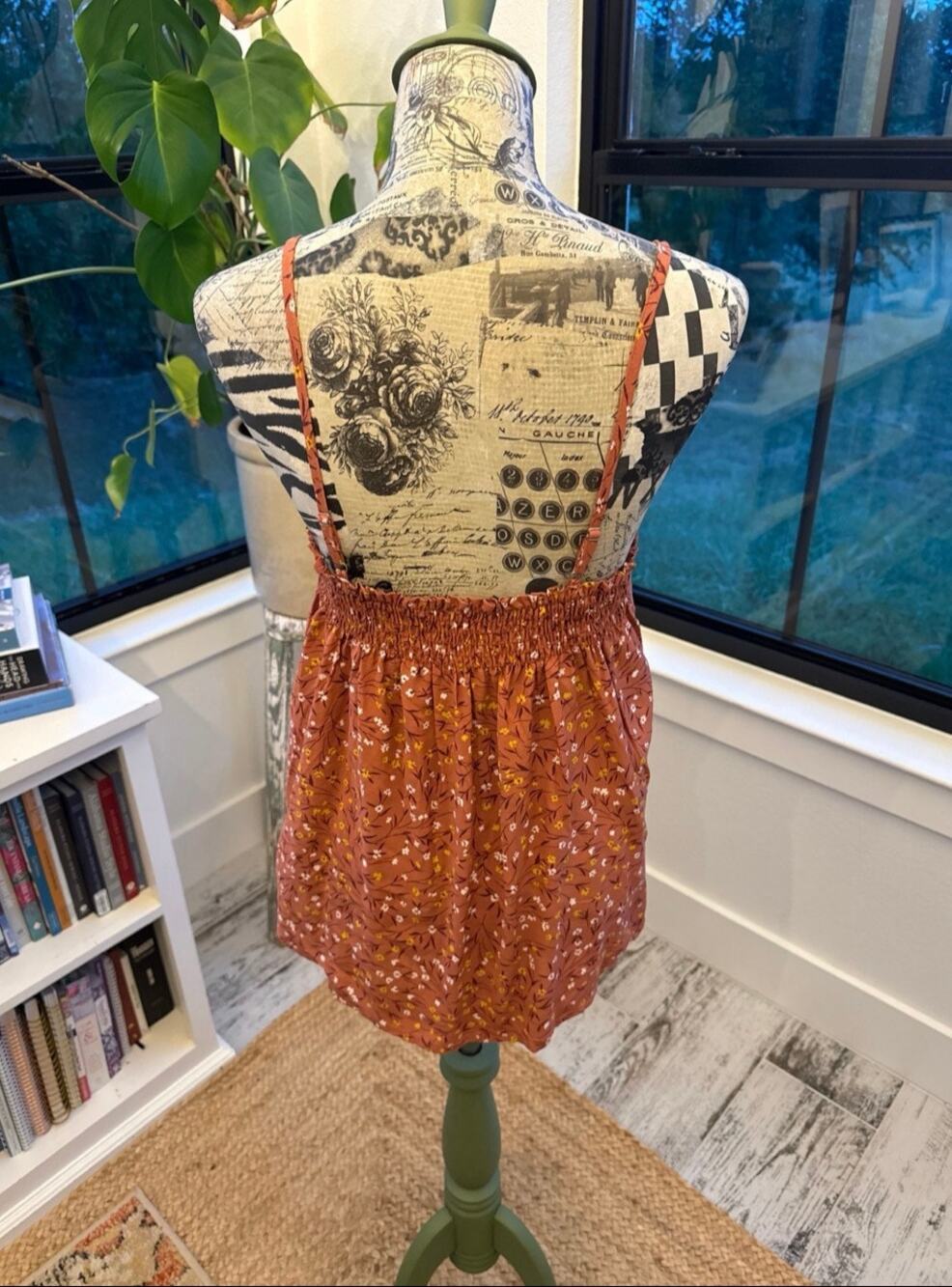 Orange Floral Tank Pulse Boutique